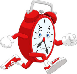 Running Clock Character vector image