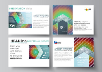 set of business templates for presentation slides vector image