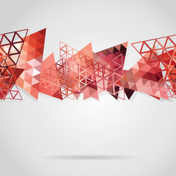 abstract background with red triangles vector image