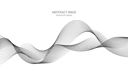 Abstract wave element for design digital vector
