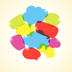 design element of colorful transparent bubbles vector image