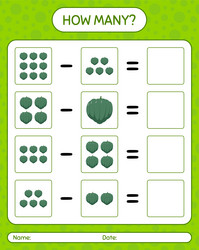 how many counting game with acorn squash vector image