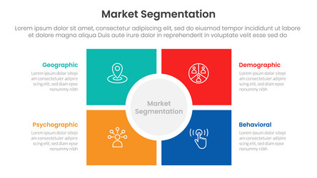 market segmentation framework analysis vector image