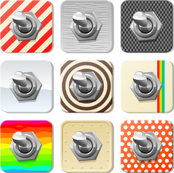 Panel toggle switch set Royalty Free Vector Image