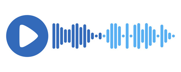 recording of audio message template ui element vector image