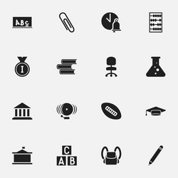 set of 16 editable science icons includes symbols vector image