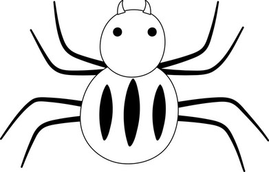 Spider creepy insect isolated design icon line vector