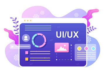 Ui ux programmer flat design for business vector