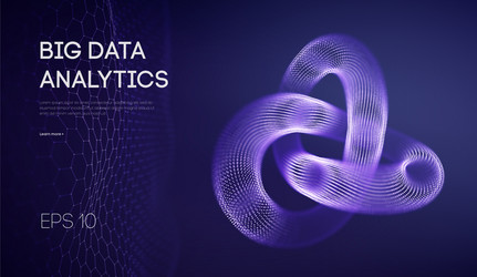 big data visualization background 3d vector image