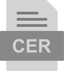 Cer file document icon vector