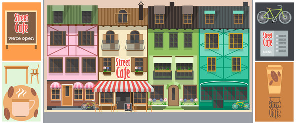 old european town vector