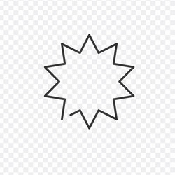 starburst speech bubble linear icon explosion vector