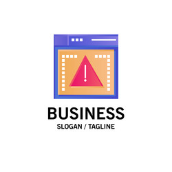 computing coding error business logo template vector