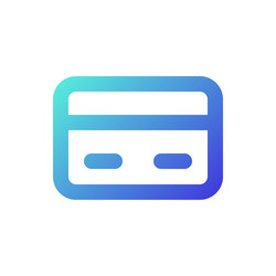 payment card pixel perfect gradient linear ui icon vector image