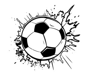 Vintage label hand drawn football vector