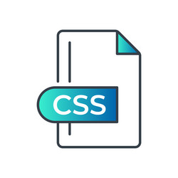 css file format icon extension gradient vector image