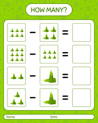 How many counting game with bamboo shoot vector