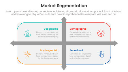 market segmentation framework analysis vector image