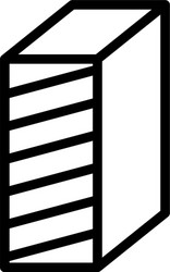 nail buffer block icon outline style vector image