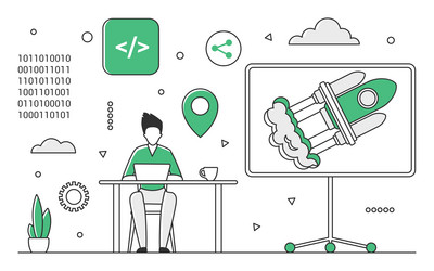 Tech Development Software vector image