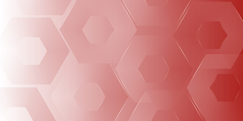 abstract hexagonal white and red background vector image