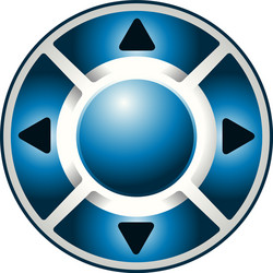 button with arrows in four direction - remote vector image