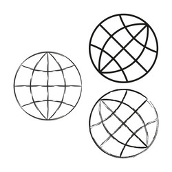global network icon wireframe globe symbol world vector image