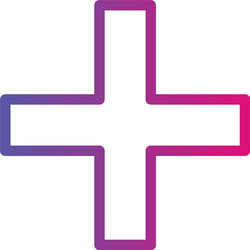 Gradient add icon with white background vector