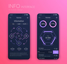 mobile application interface ui design stock vector image