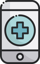 smartphone assistance app health care equipment vector