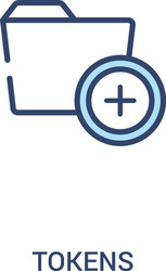 Tokens concept 2 colored icon simple line element vector