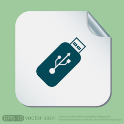 Usb flash icon disk vector