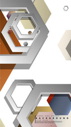 abstract geometric backgrounds with hexagon stone vector image