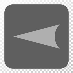 arrowhead left rounded square button vector image