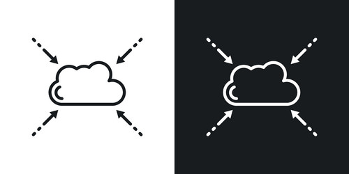 data aggregation icon set cloud computing vector