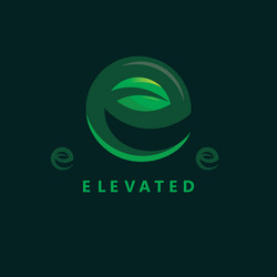 E letter leaf concept design icon template Vector Image