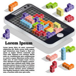 Game is in the form of a mobile application vector