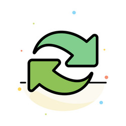 refresh reload rotate repeat abstract flat color vector image