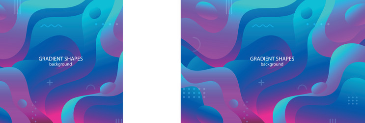 abstract background with gradient shapes vector image