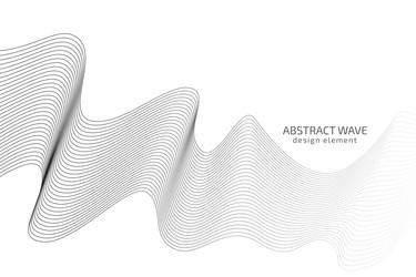 abstract wave design element on white background vector image