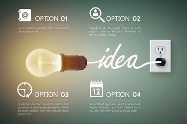 incadescent light bulb concept vector