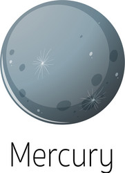 Isolated Mercury on White Background vector image