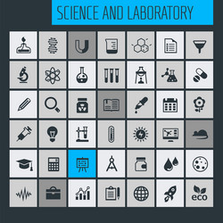 science and laboratory icon set vector