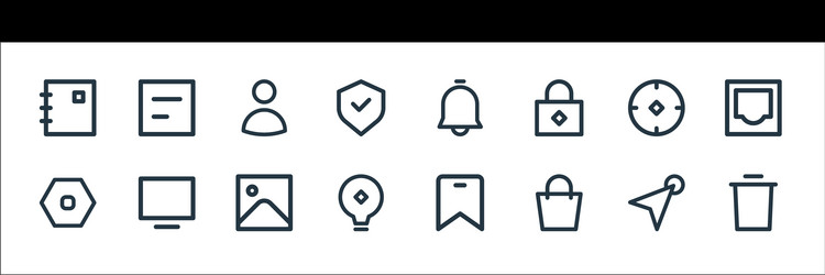 User interface line icons linear set quality vector