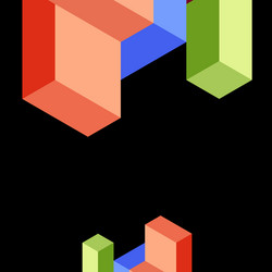 abstract background 3d cubes cubic elements vector image