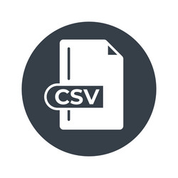 Csv file format icon extension filled vector