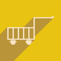 flat with shadow icon and mobile application vector image