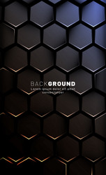 vertical hexagon background gradient color light vector image