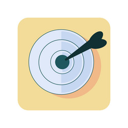 Abstract button icon target on white background vector