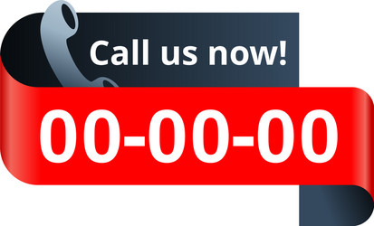 call us nuw web button - template for phone vector image